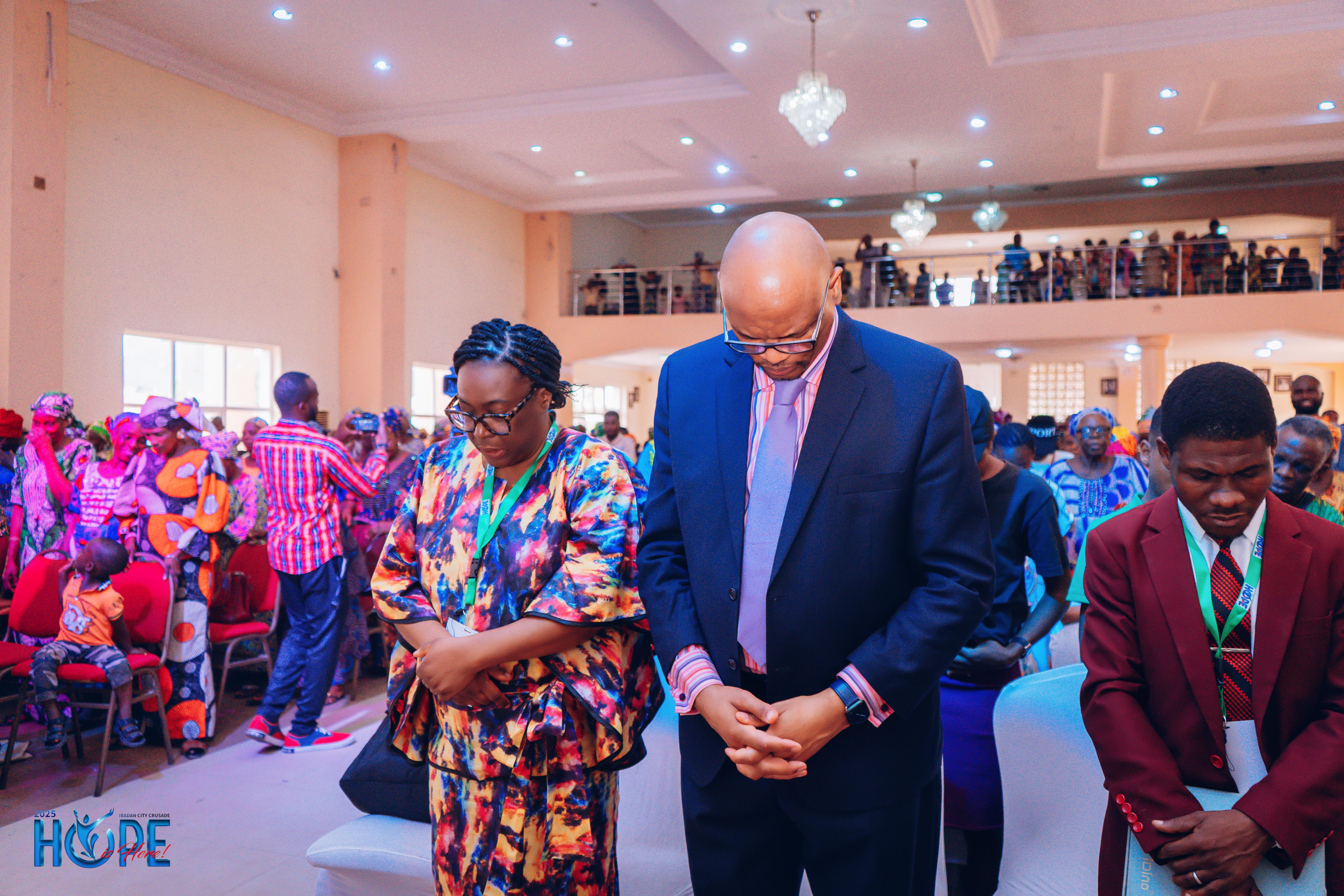 Outreach crowd rejoicing